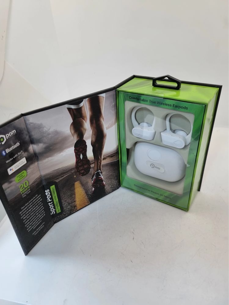 Słuchawki bezprzewodowe Bluetooth POM SPORT PODS BLUSH białe