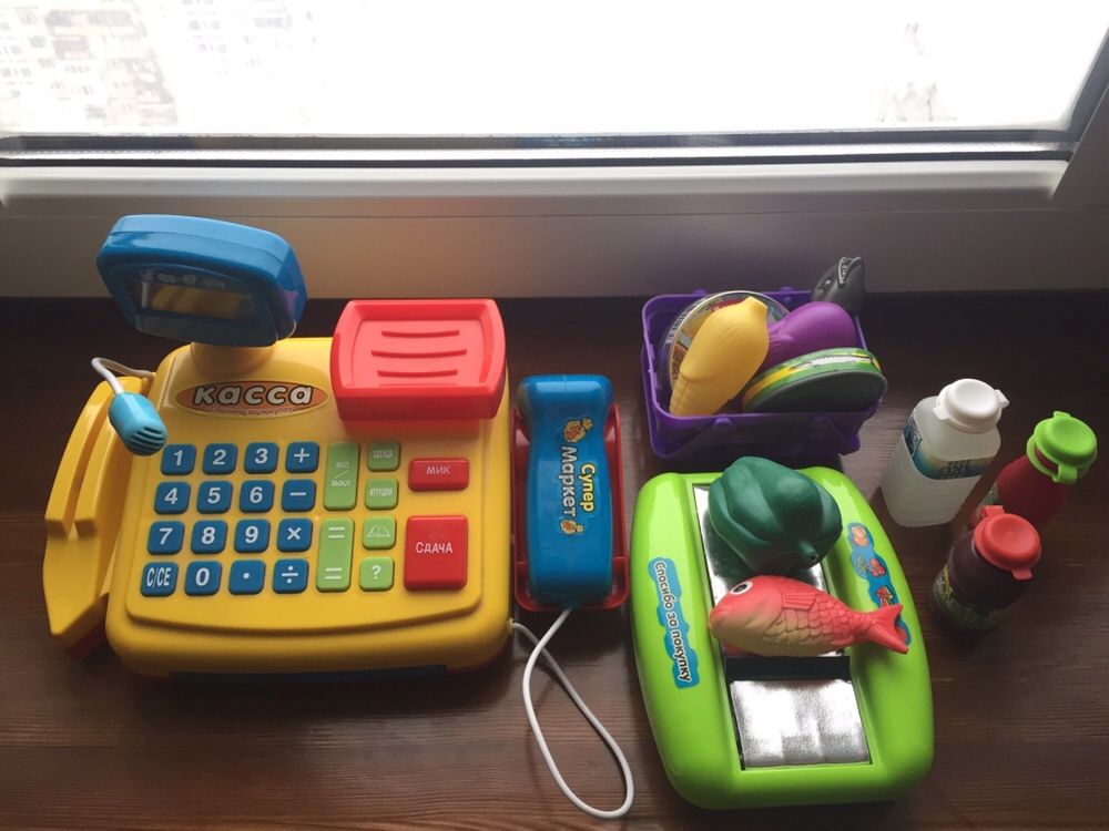 Касса, игрушечная касса магазина