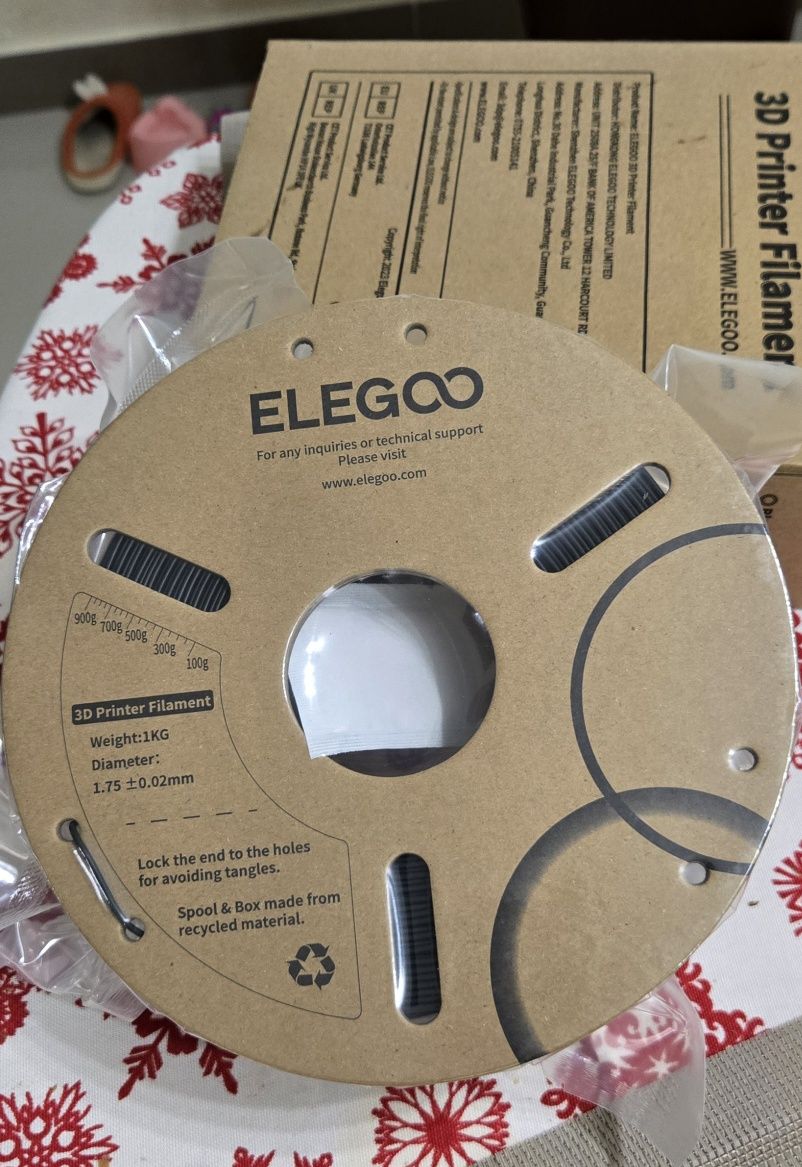 Нитка для 3D принтера  ELegoo 1кг чорний