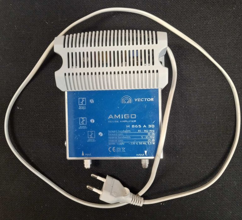 Wzmacniacz TV AMIGO M 865 A30 + aktywny kanał zwrotny