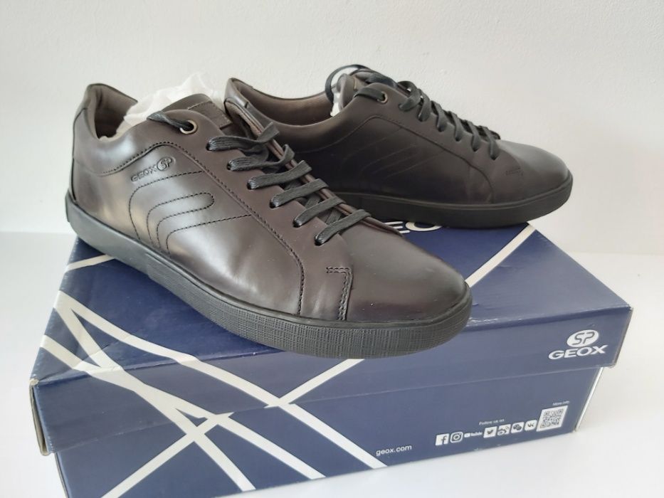 GEOX Jharrod A sneakers smooth leather black rozmiar 42 Buty meskie