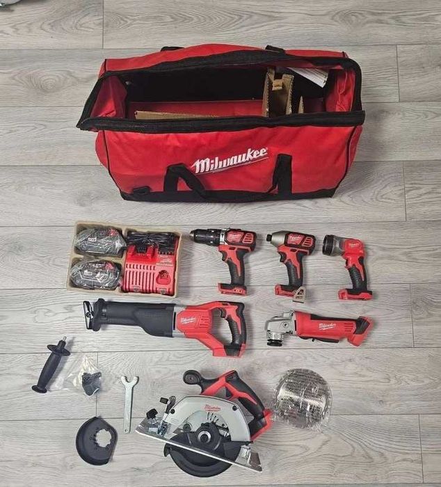 Zestaw narzędzi Milwaukee M18 z 6 narzędziami