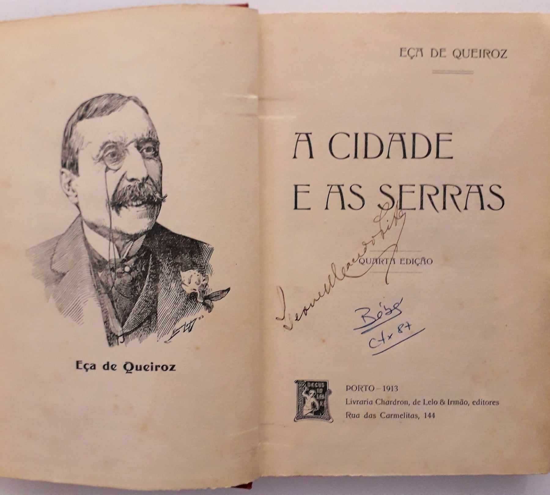 Livro "A CIDADE E AS SERRAS" de Eça de Queiroz - 4ª Edição PORTO 1913