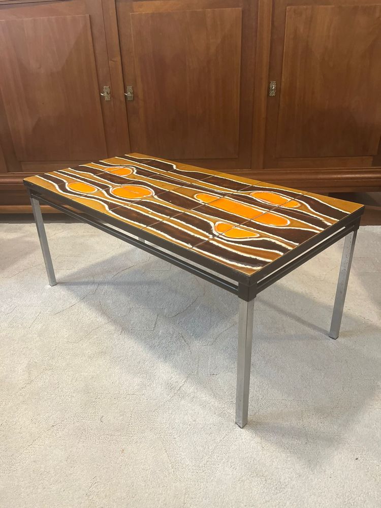 Mesa mid century em cerâmica