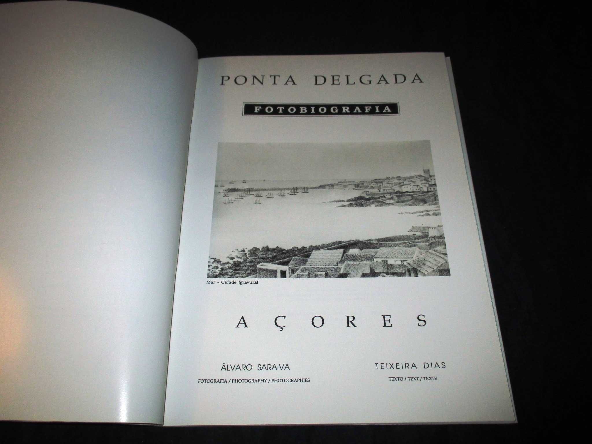 Livro Ponta Delgada Fotobiografia Açores Álvaro Saraiva Teixeira Dias