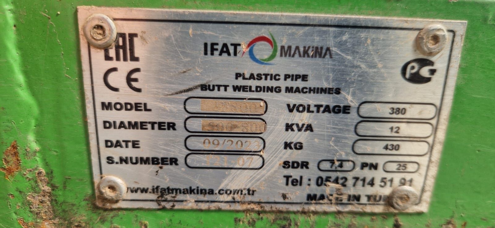 Turan Makina AL 800 + масло станция аппарат стыковой сварки