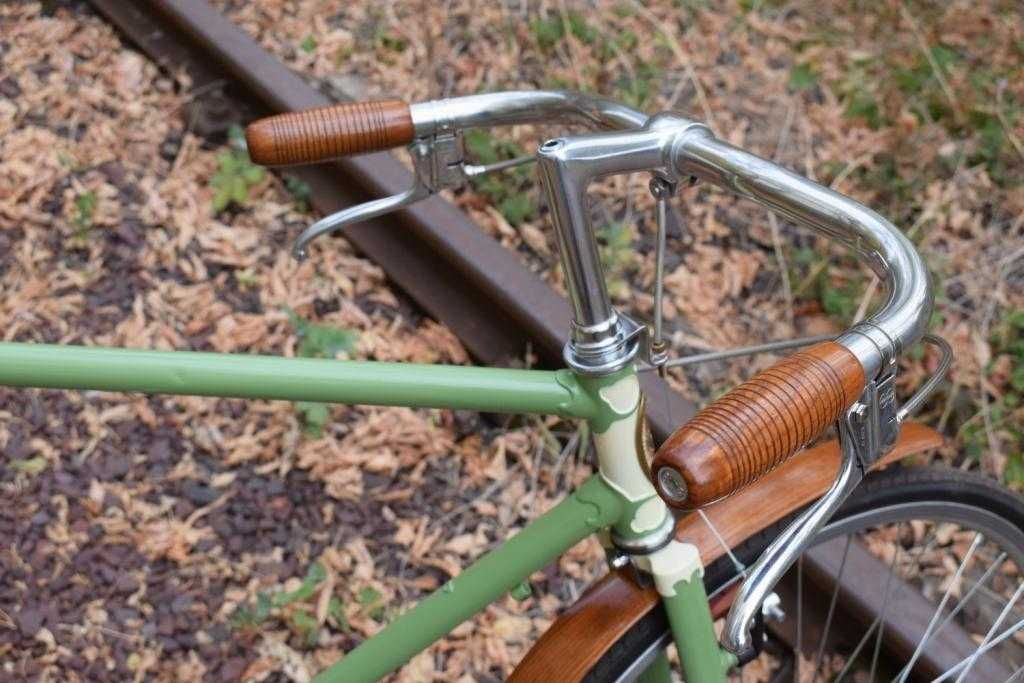 Ручки з дерева горіха, ясеня, для велосипеда.ретро.