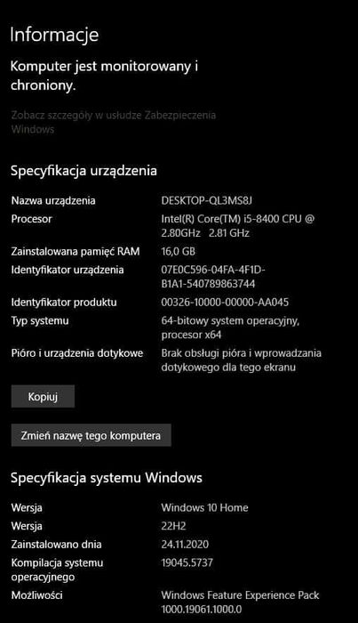 Używany komputer gamingowy