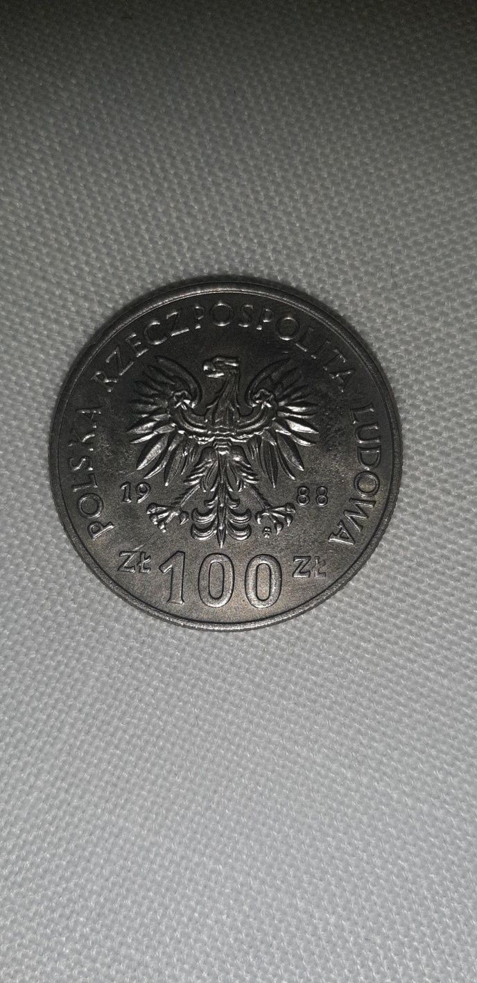 Moneta 100 zł PRL Jadwiga Królowa 1988 rok