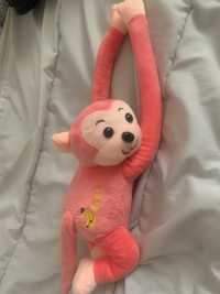 różowa małpka pluszak maskotka dla dzieci