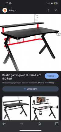 Biurko huzaro 5.0 120x60x 83.5cm gamingowe dla gracza nauka ikea