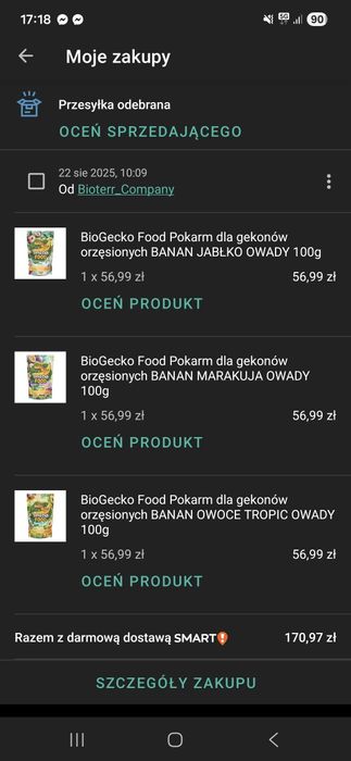 Pokarm dla gekona orzęsionego biogecko