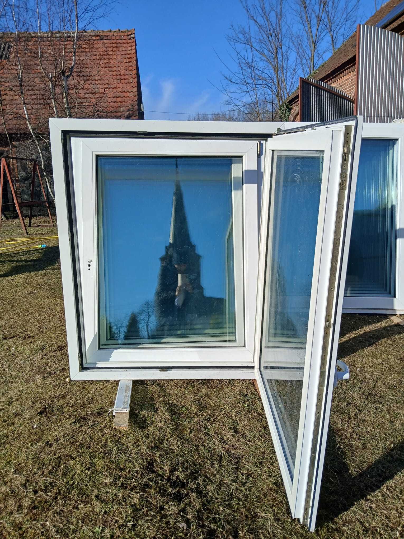Okna 104x129 pcv okno białe jednoskrzydłowe plastikowe DOWÓZ CAŁY KRAJ