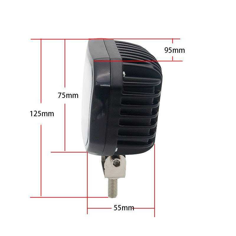 LED фара квадратная/круглая Арктик Arctic V3+, 3 лінзи, 12-80 В