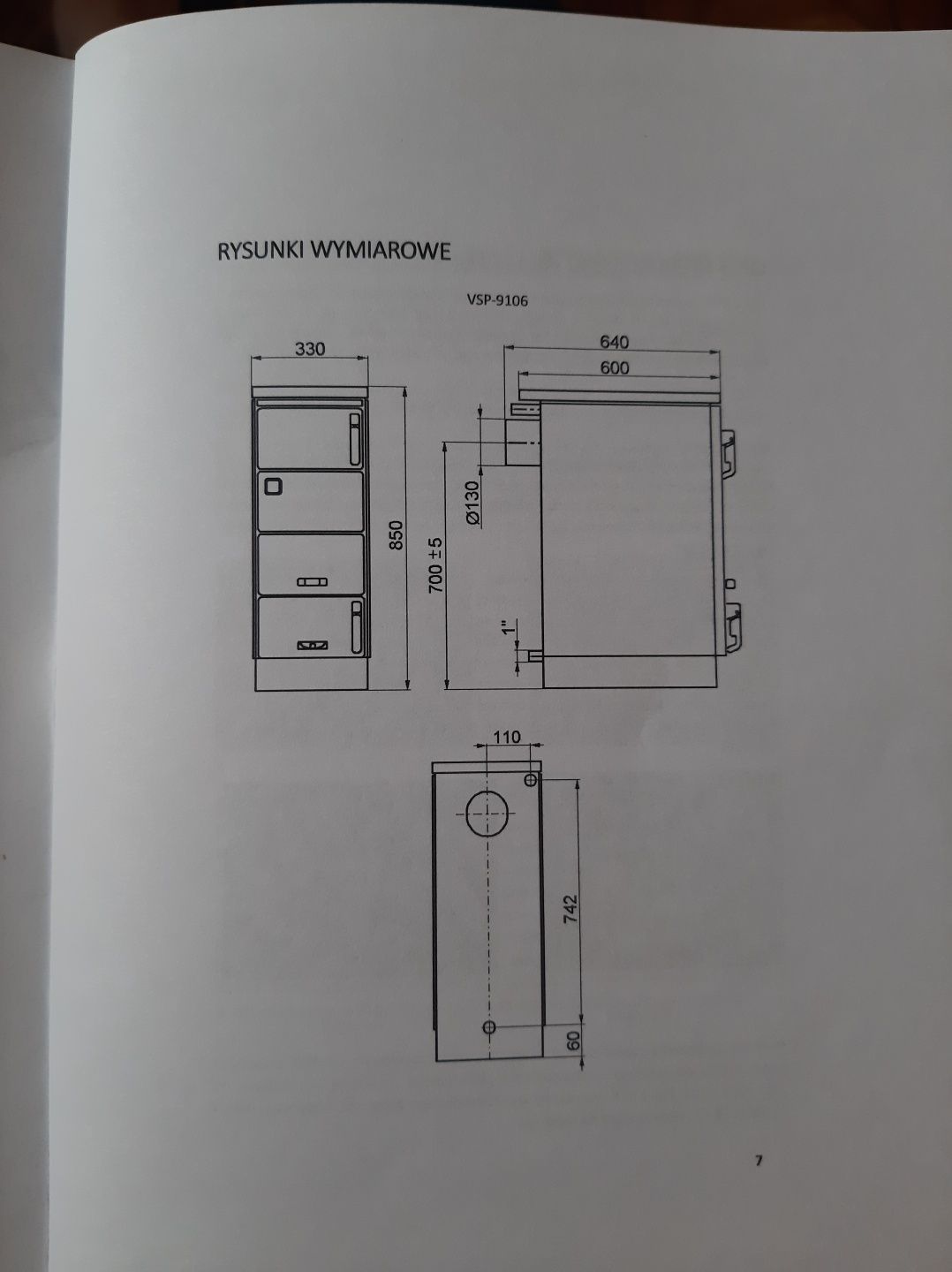 Piec kuchenny z wymiennikiem TYP VSP-9106