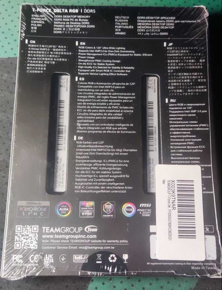 TeamGroup DELTA 32GB 7800MHz DDR5 RGB