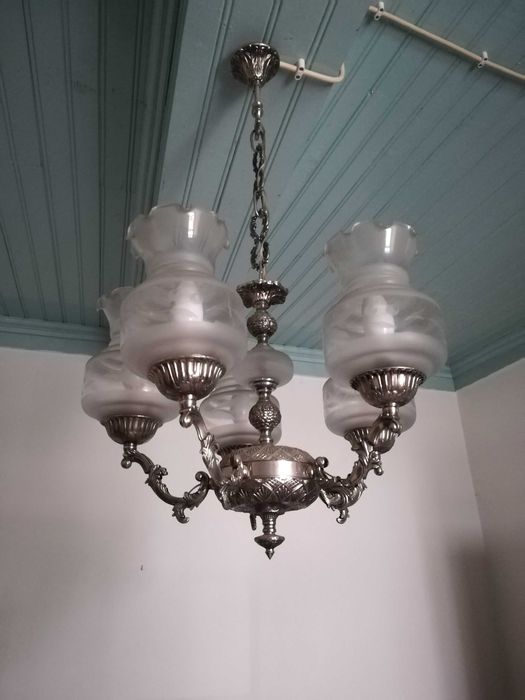 Candeeiro Vintage de tecto || Luminária com 4 lâmpadas fluorescentes|