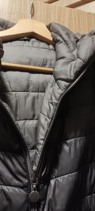 Długa kurtka pikowana (płaszczyk dwustronny) rozmiar L) damski