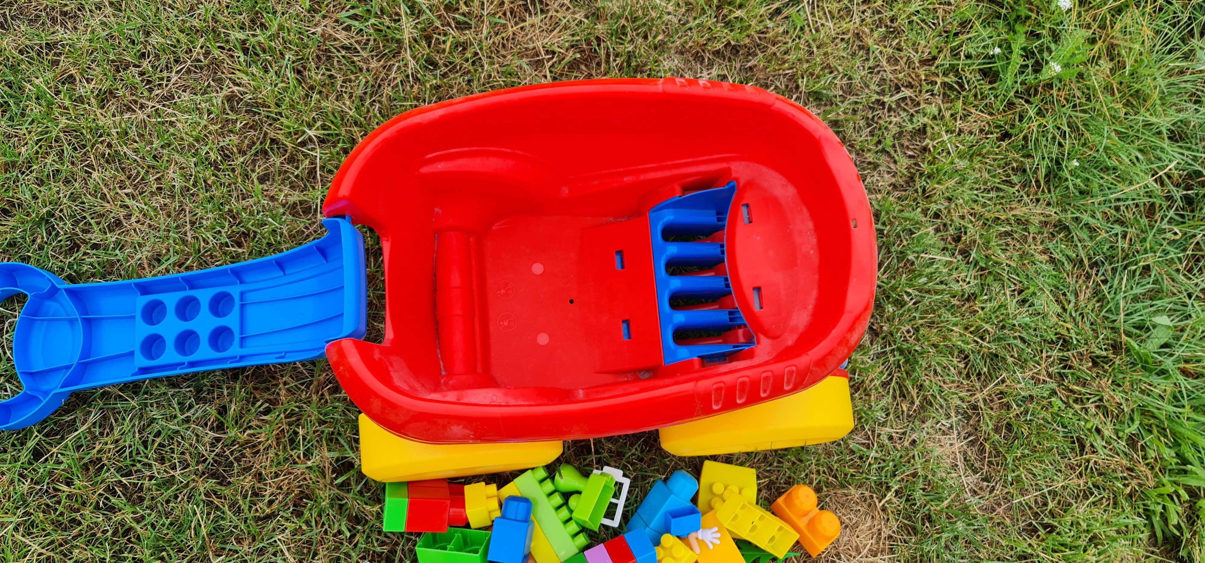 Zbieracz klocków Mega Bloks Fisher Price blocks jeździk pchacz wózek