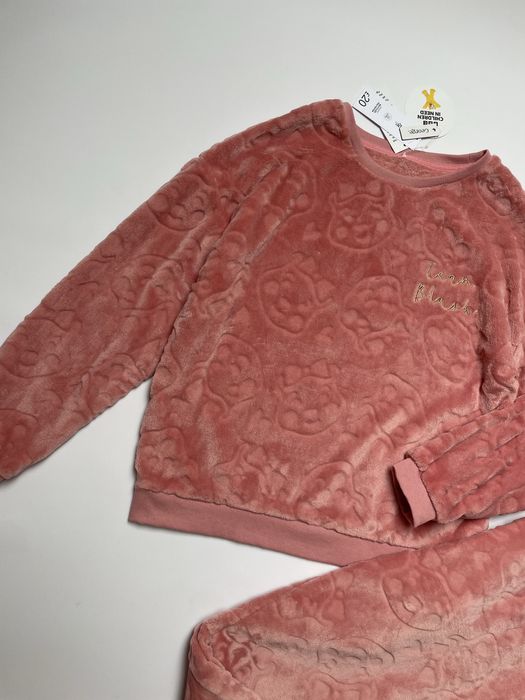 40 42 George 12-14 ciepła piżama zimowa miś futerko pluszowa dres cozy