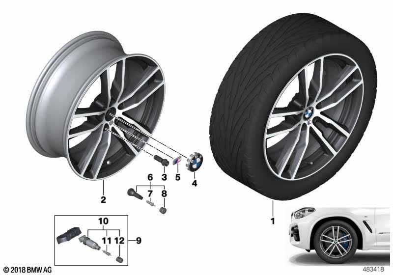 Felga BMW 19"  7.5Jx19 ET:32  Seria: X3  Seria: X4  nr mag. 1/373