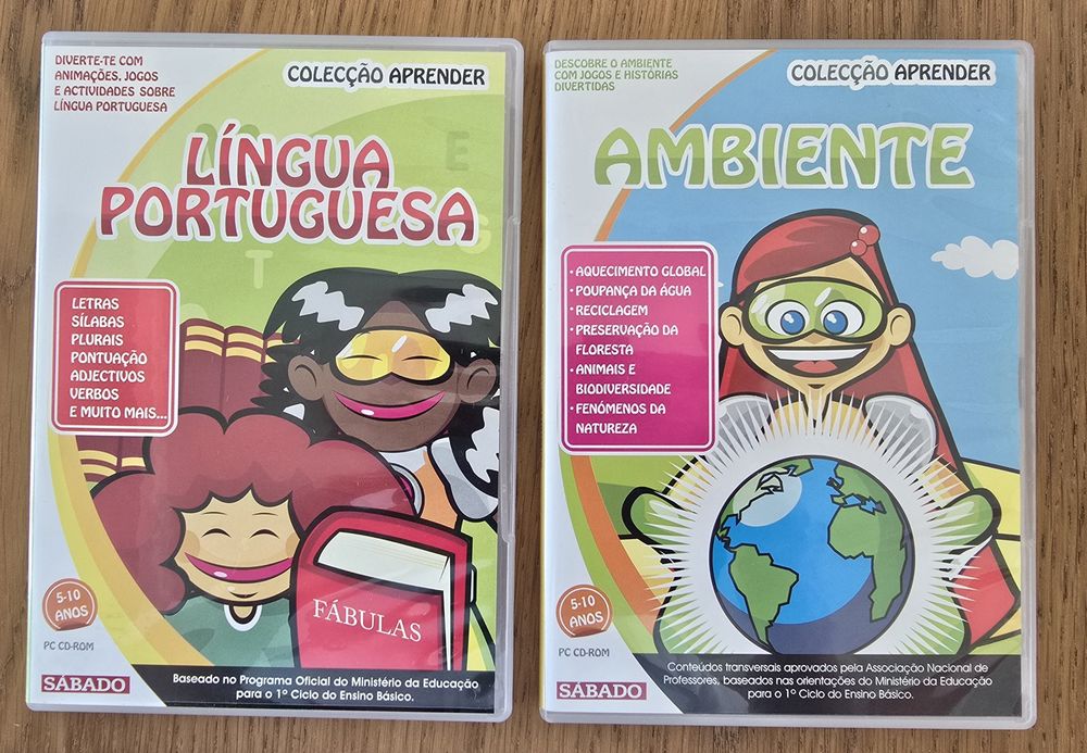 Coleção de 8 PC CD Rom educativos