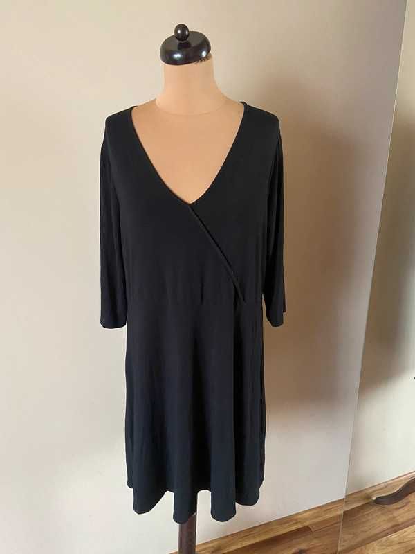 46 48 xxxl plus size +size simply be sukienka na zakladki basic midi