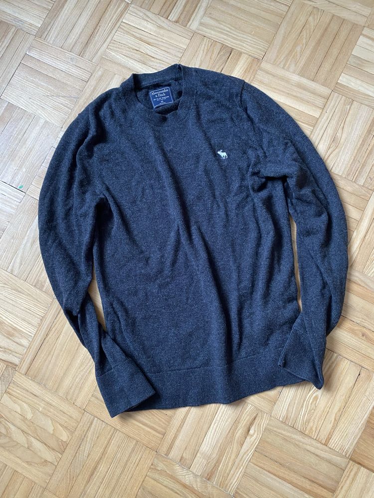 Abercrombie&Fitch sweter wełna wełniany merino bawełna XS S M