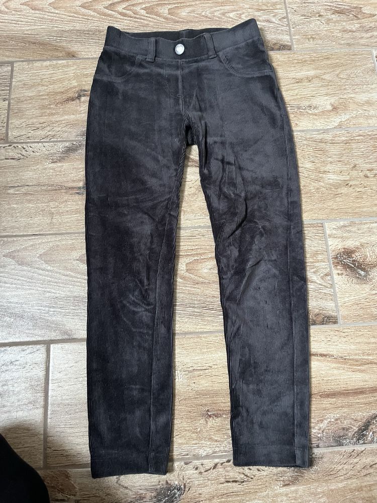 Legginsy welurowe czarne  rozmiar 122