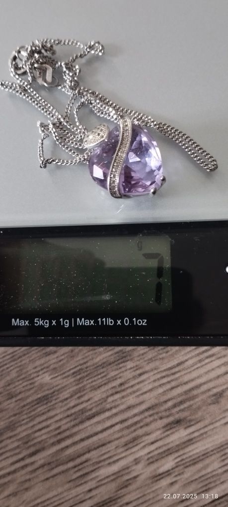 Srebrny łańcuszek 925+ srebrna zawieszka 925