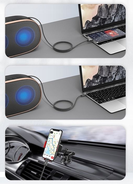 Kabel Przejściówka Adapter Usb-C Typ C Aux Mini Jack 3,5Mm 1M Recci