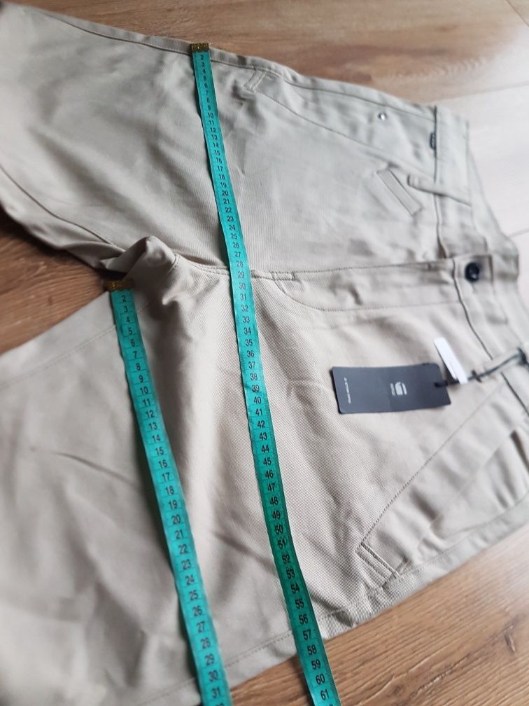 G-Star Raw chinosy Bronson beżowe Slim Fit męskie 32 / 32 spodnie