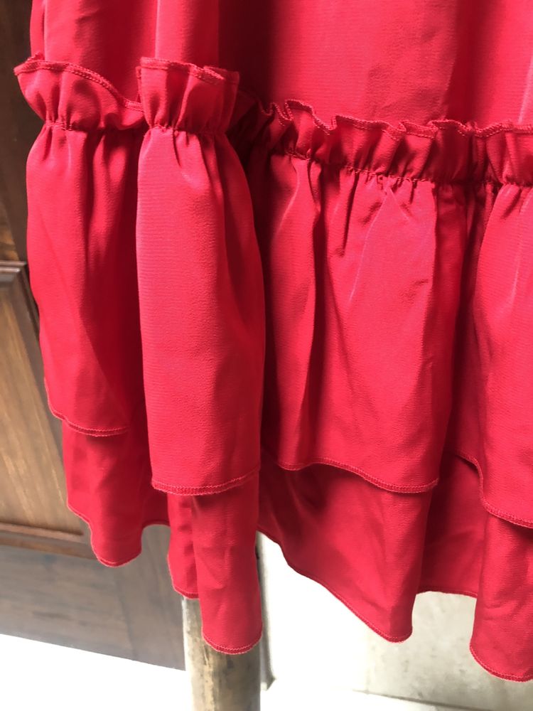 Vestido vermelho seda