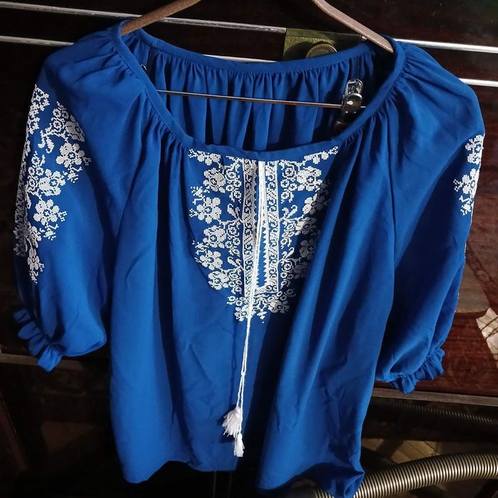 Нова вишиванка з шифону великий розмір