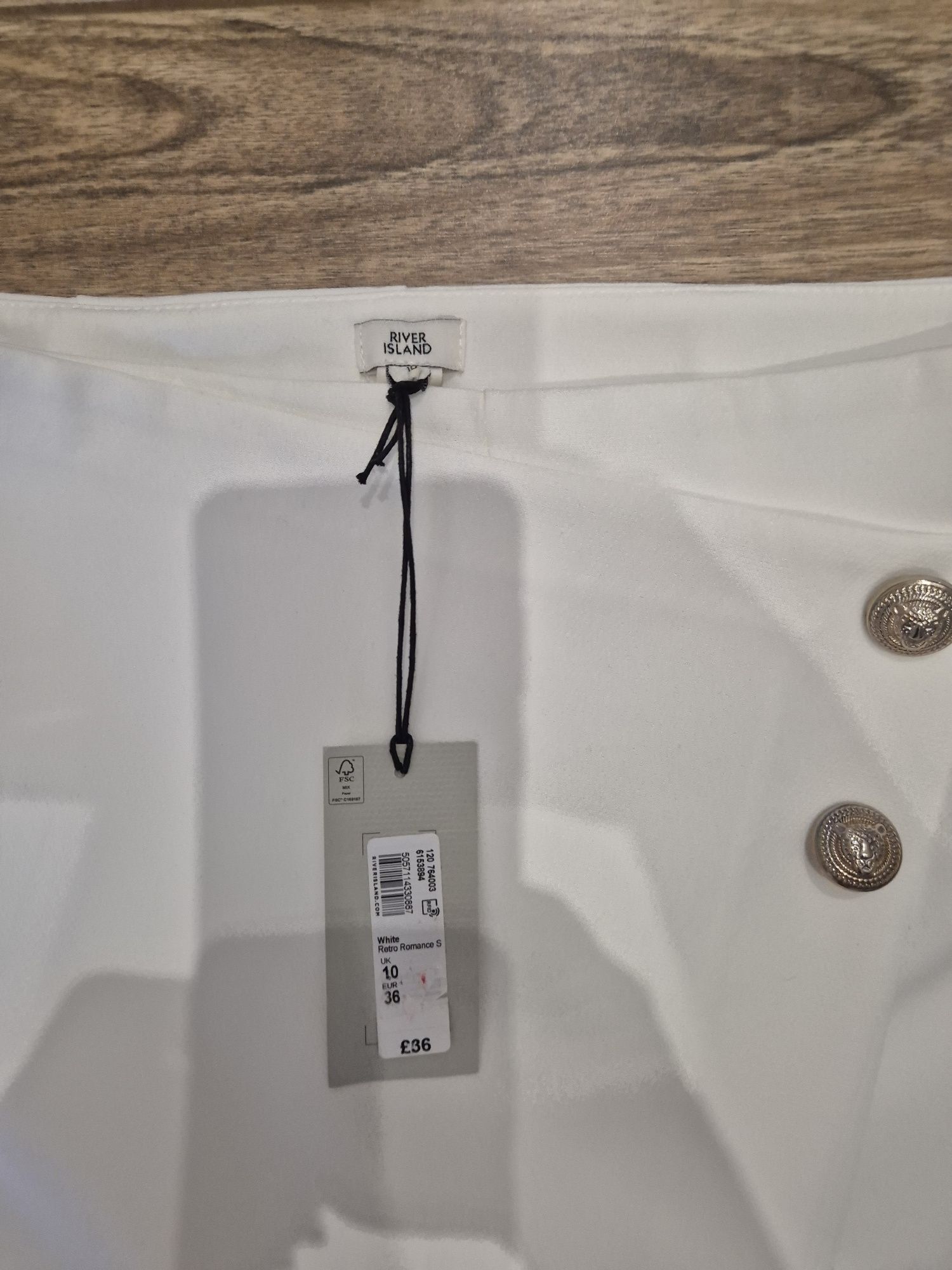 Nowe z metką spódnico spodenki szorty River Island M  białe