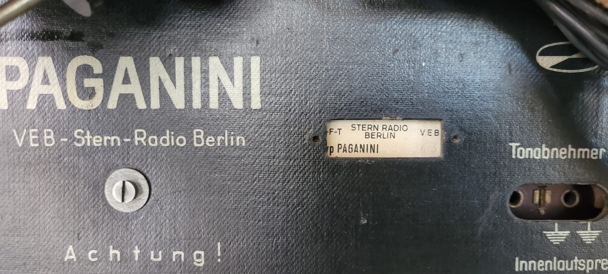 Radio Paganini Berlin lampowe 1950