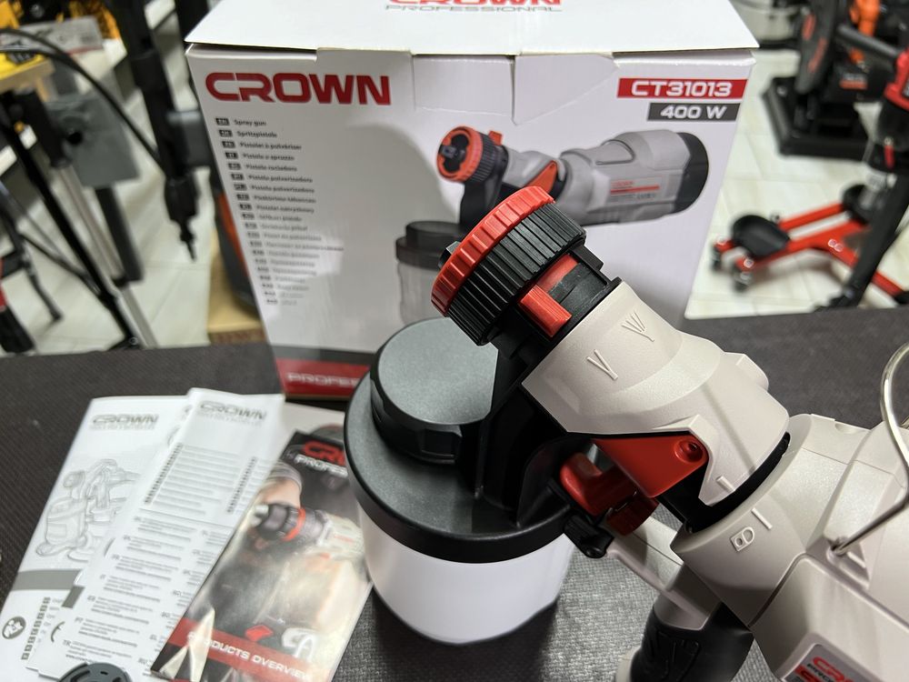 Профессиональный Краскопульт Фарбопульт электрический CROWN CT31013