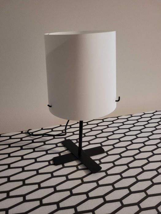 Lampka stołowa Barlast Ikea czarno-biała