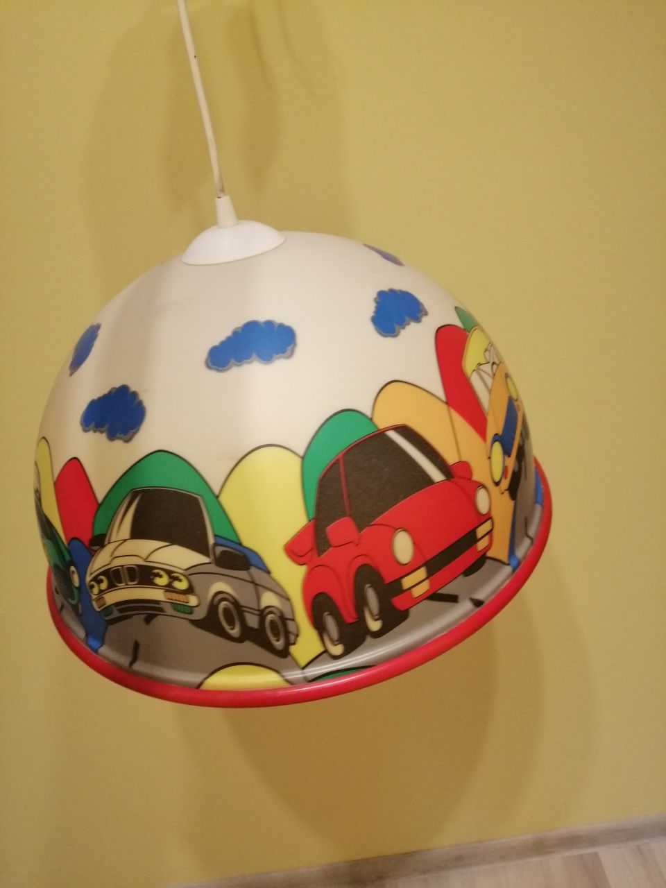 Lampa, żyrandol do pokoju dziecięcego, samochody