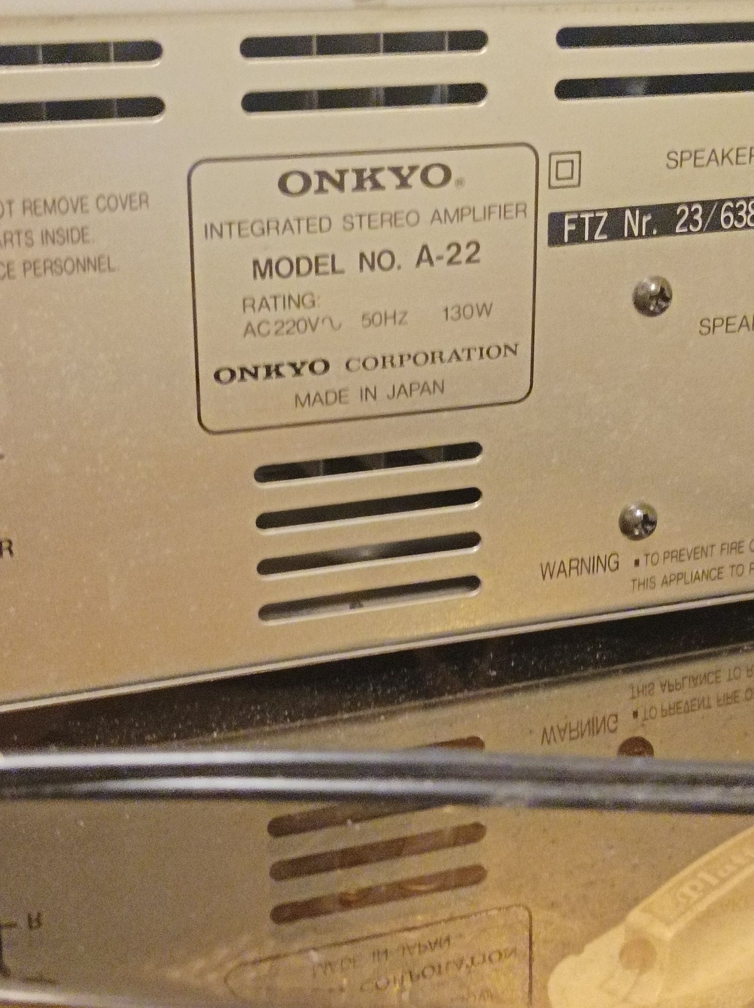 Wzmacniacz Onkyo A-22 super,papiery, Japan