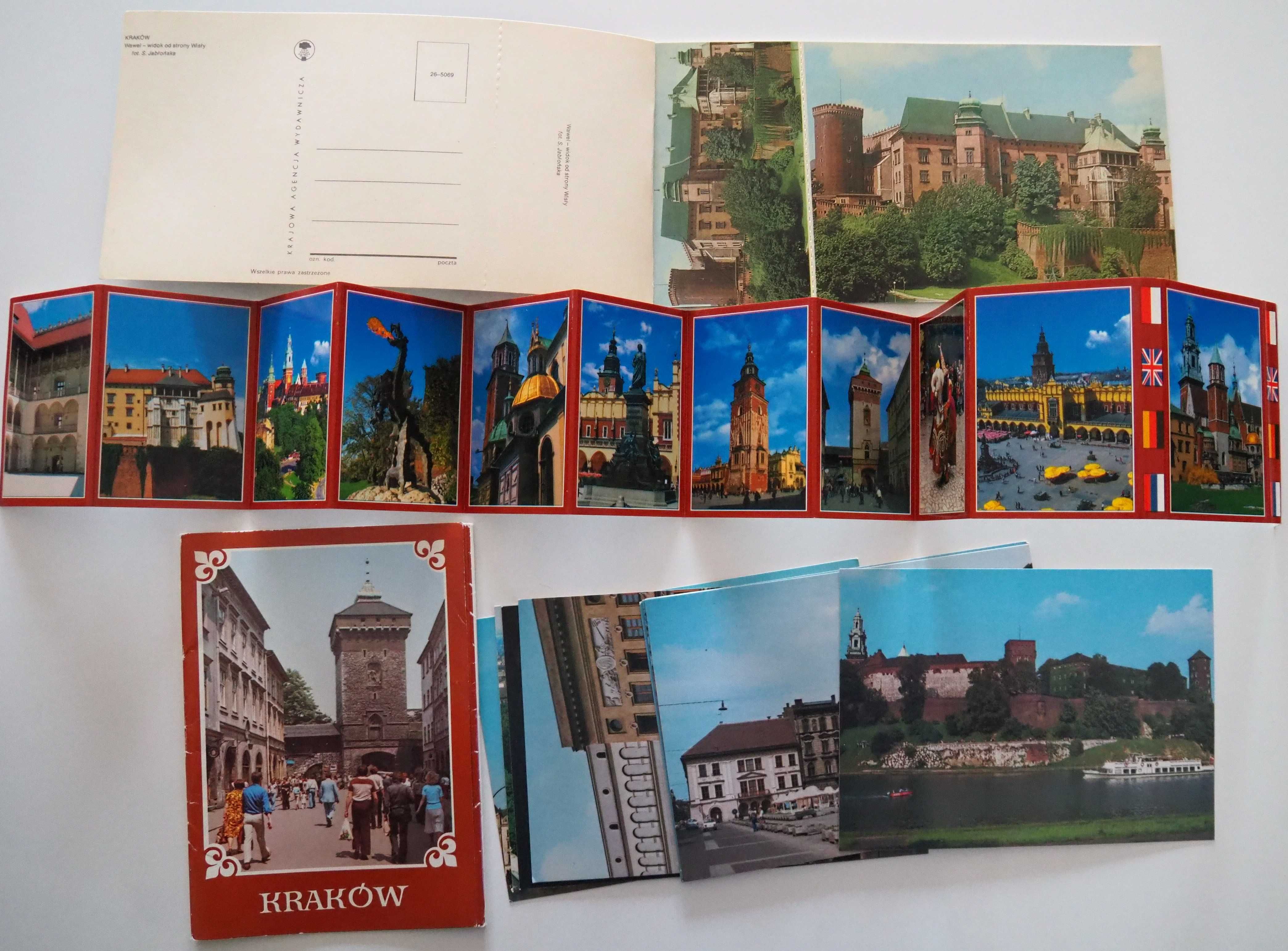 Kraków - książeczka do wyrywanie pocztówek,pocztówki,harmonijka