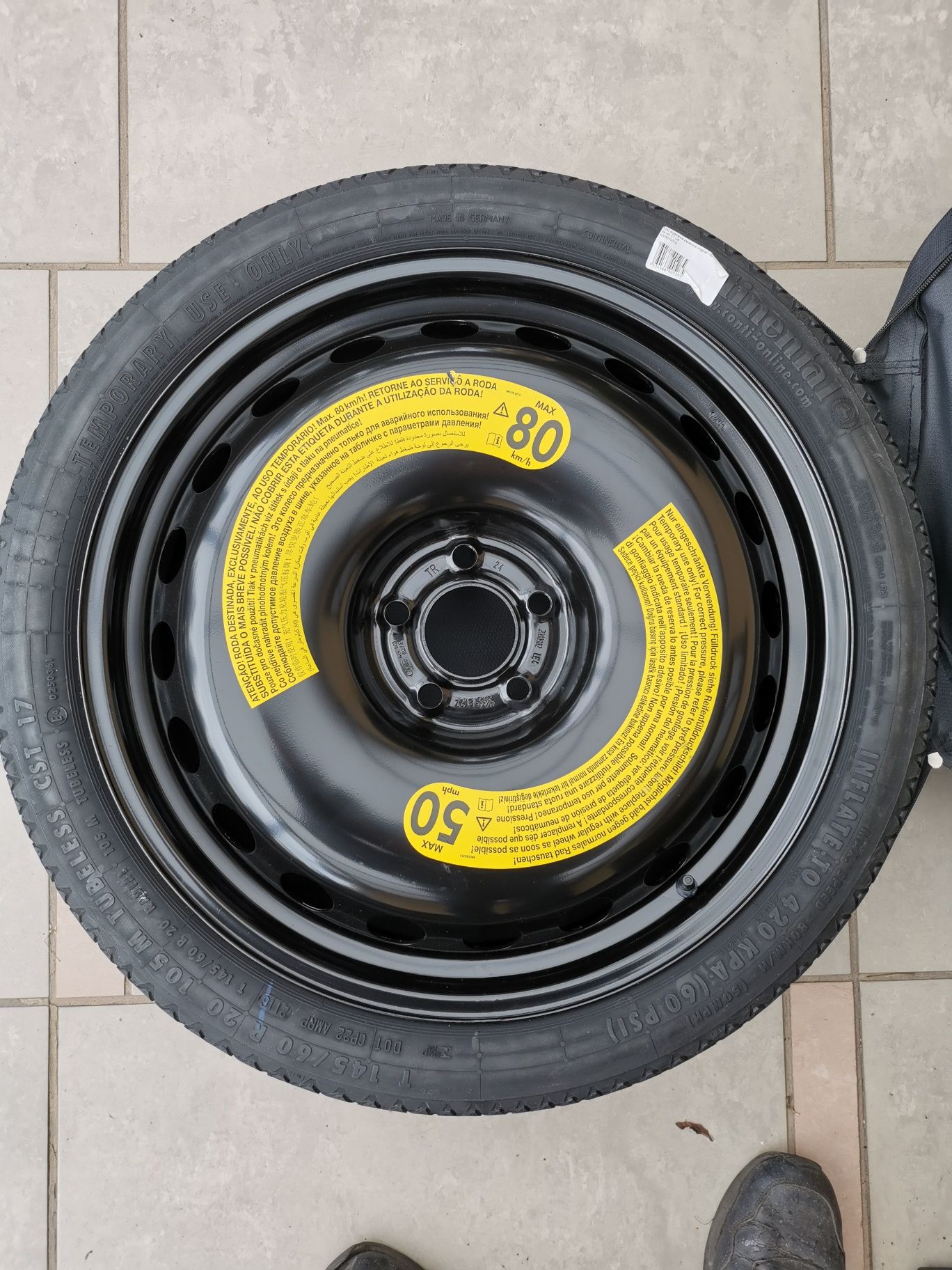 Koło dojazdowe zapas 5x112 145/60/20 Audi A6 A7 Volkswagen