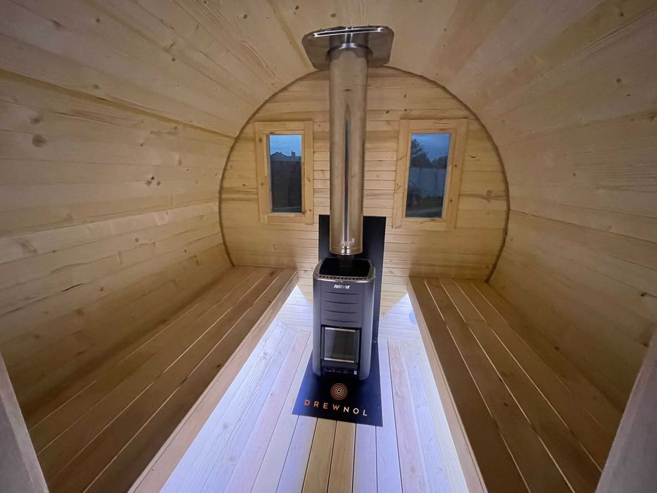 Sauna ogrodowa, sauna, sauna beczka, sauna Ebro, ruska bania, Drewnol