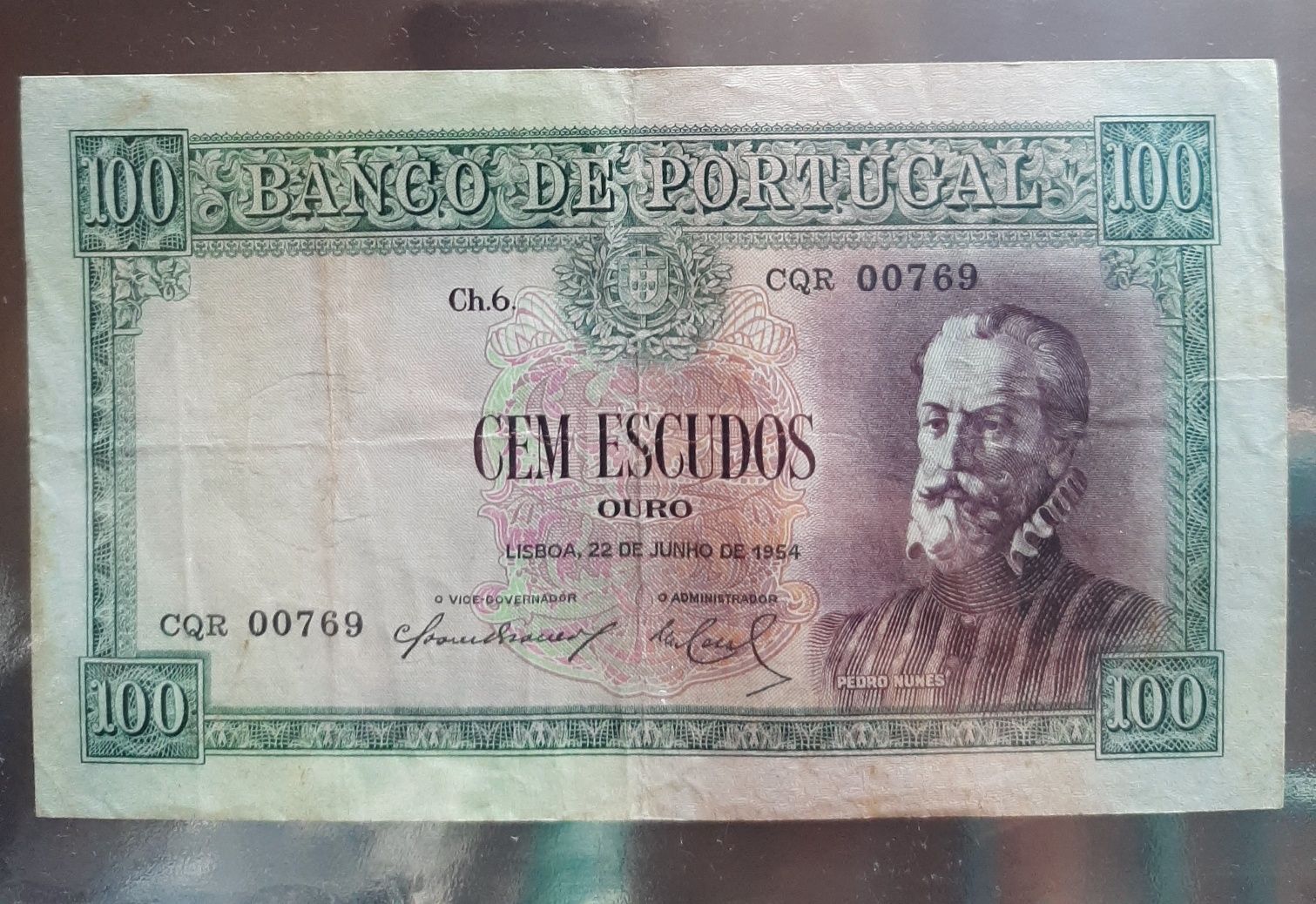 100 escudos 1954 MBC