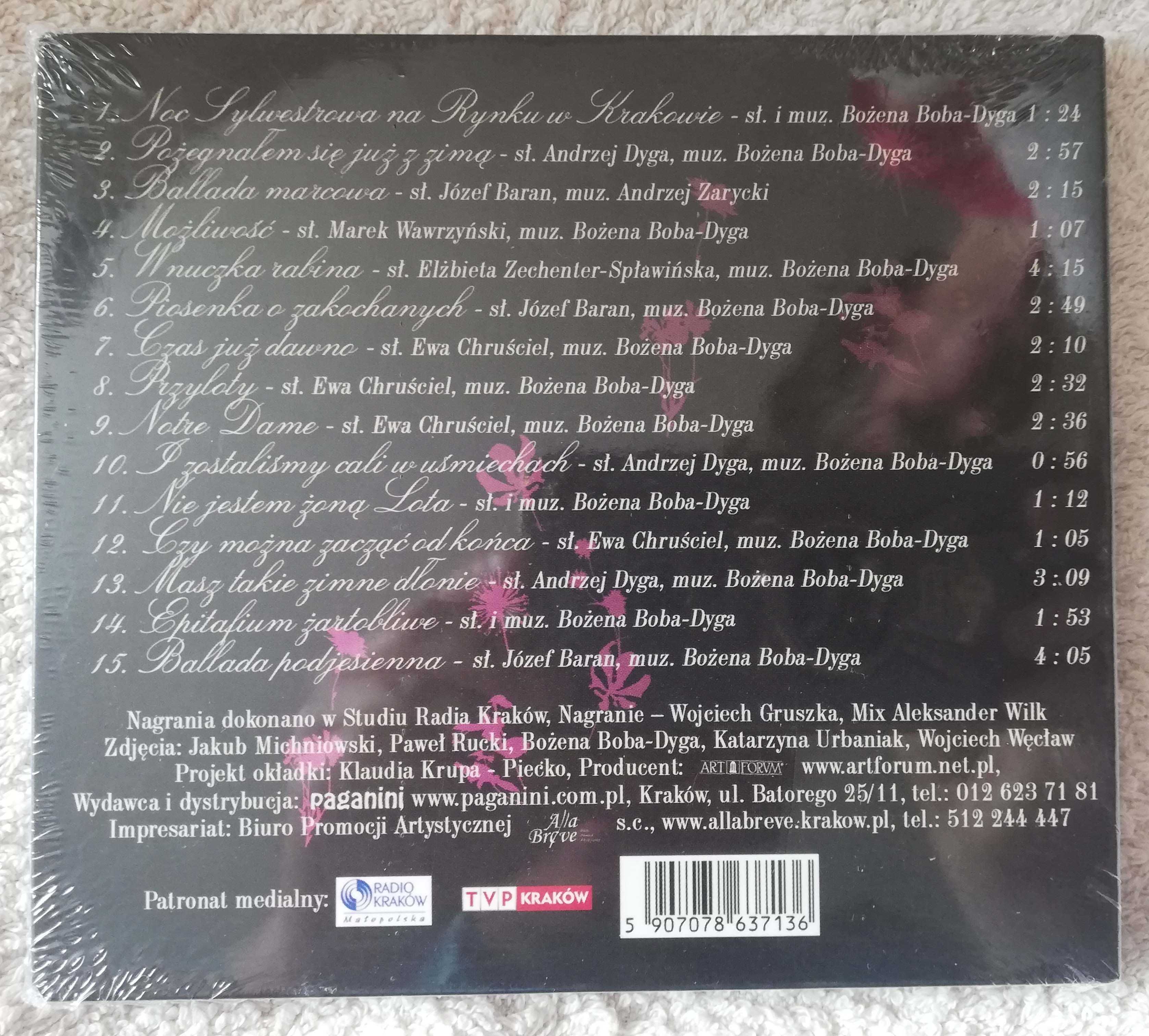 CD: Koncert na wiersze. B Boba-Dyga z zespołem. zafoliowana fabrycznie