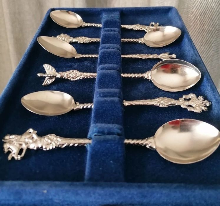 Італія Вінтажний набір 6 чайних ложок срібнення