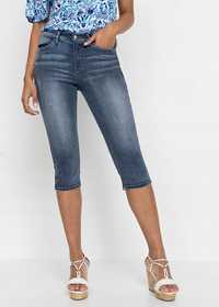 Bonprix jeansy 3/4 damskie rybaczki ^38