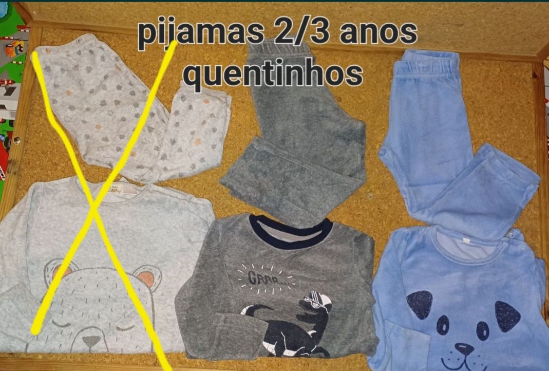 Pijamas 2/3 anos, criança, menino, menina, quentes