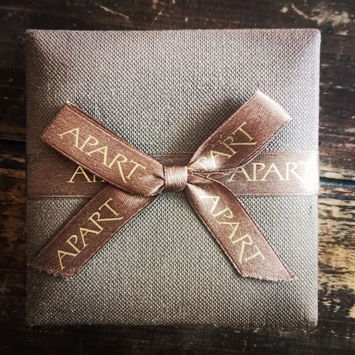 Apart - srebrne kolczyki z koralem i cyrkoniami NOWE