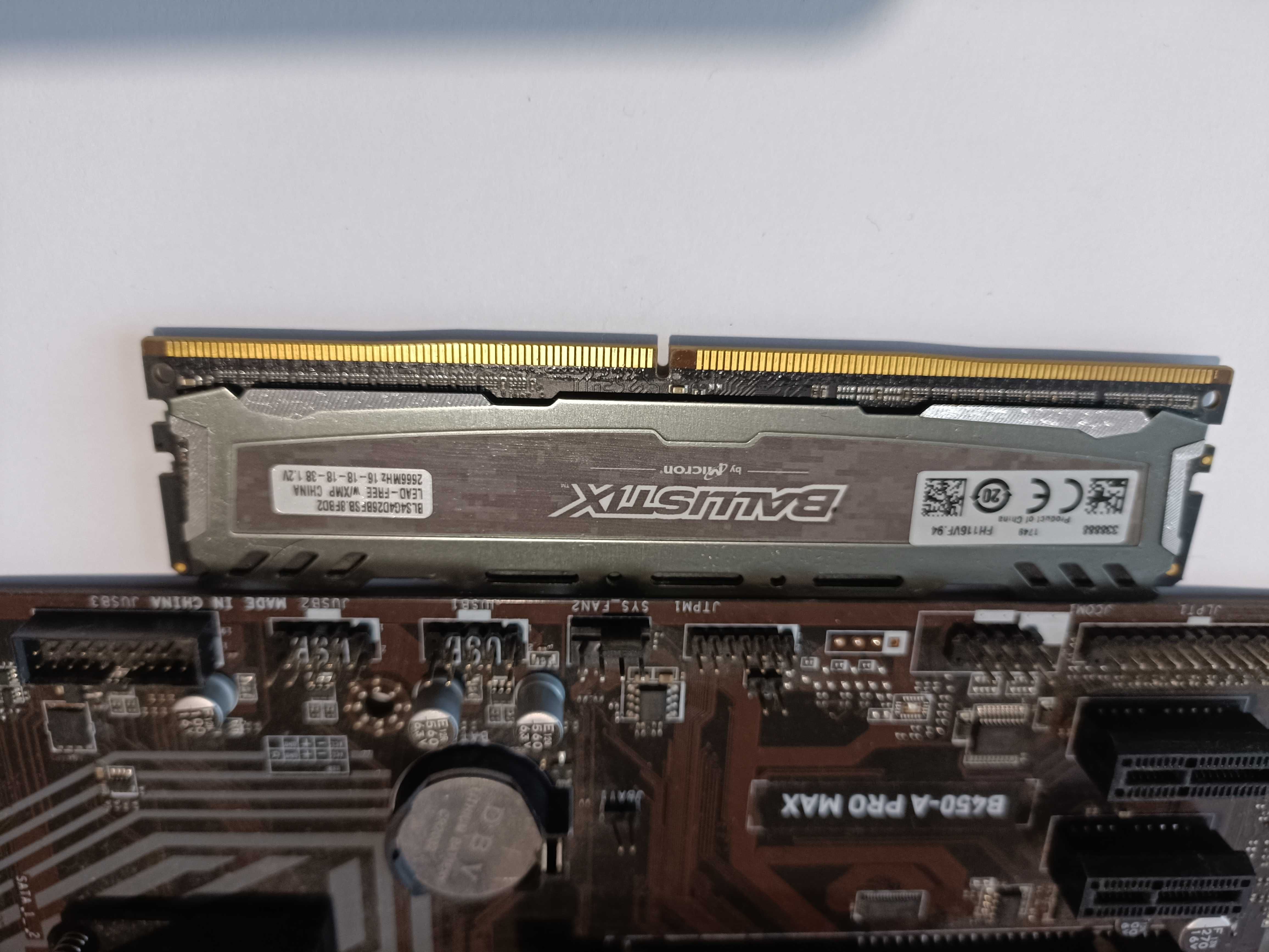 Материнська плата MSI B450-A PRO MAX Процесор AMD Ryzen 3 1200 тушка